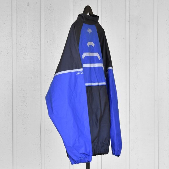 Nelson-Rigg AX-1 Motorcycle Rain Jacket Vented Blue/Black Size 3XL - Picture 3 of 9